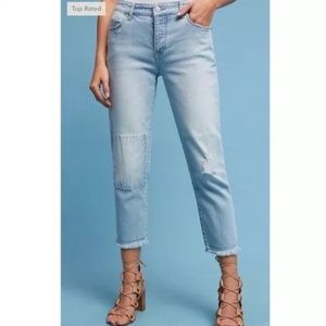 Pilcro Hyphen Mid Rise Boyfriend Cropped Jeans 30